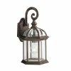 Discount 🔥 Kichler Lighting Barrie 8 in. 100W 1-Light Medium Wall Lantern in Tannery Bronze 🥰 -Kichler Lighting shop Query 787