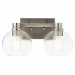 Budget ✔️ Kichler Lighting Harmony 60W 2-Light Medium E-26 Incandescent Vanity Fixture in Brushed Nickel 🌟