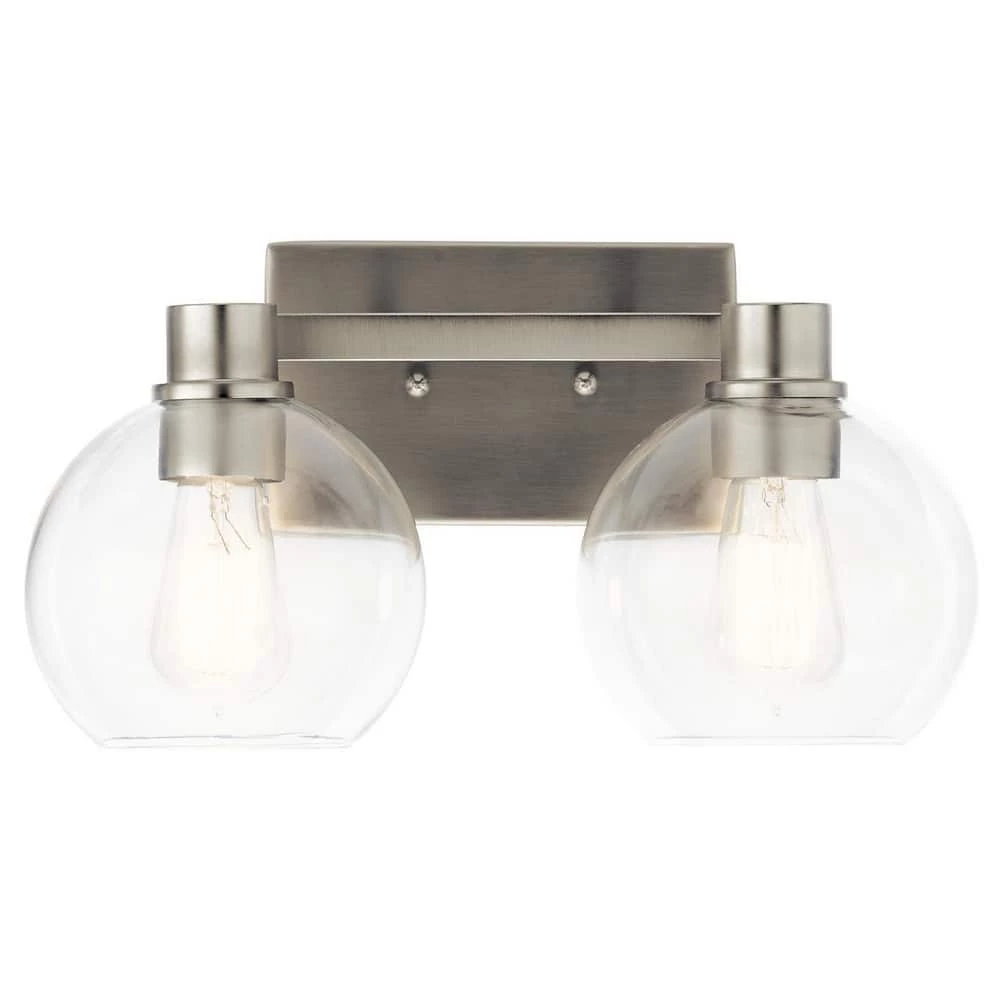 Budget โ๏ธ Kichler Lighting Harmony 60W 2-Light Medium E-26 Incandescent Vanity Fixture in Brushed Nickel ๐ 3 Budget โ๏ธ Kichler Lighting Harmony 60W 2-Light Medium E-26 Incandescent Vanity Fixture in Brushed Nickel ๐