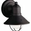 Cheapest 😉 Kichler Lighting Seaside 6-1/2 in. 60 W 1-Light Medium Sconce in Black 🎉 -Kichler Lighting shop Query 798