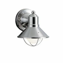 Cheapest ✨ Kichler Lighting Seaside 60W 1-Light Medium Base Incandescent Extension Wall Sconce in Brushed Nickel 💯