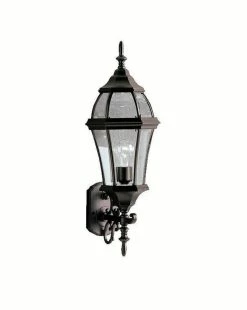 Best Sale ✨ Kichler Lighting Townhouse 100W 1-Light Outdoor Wall Bracket in Black 🌟