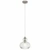 New 😉 Kichler Lighting Riviera 8-3/4 in. 75W 1-Light Medium E-26 Incandescent Pendant in Brushed Nickel ❤️ -Kichler Lighting shop Query 824