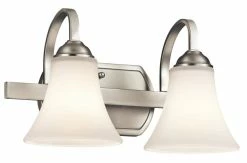 Brand new 👍 Kichler Lighting Keiran 2-Light Bath Light in Brushed Nickel 😍