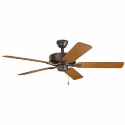 Best deal ⌛ Kichler Lighting Basics Pro 52W 5-Blade Ceiling Fan in Satin Natural Bronze 🧨
