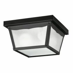 Coupon 👍 Kichler Lighting 5-1/4 x 9-1/4 in. 60 W 2-Light Medium Outdoor Semi-Flush Mount Ceiling Fixture in Black 😉