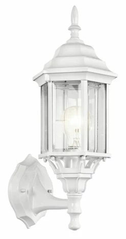 Cheap 😍 Kichler Lighting Chesapeake 100W Die Cast Aluminum Wall Mount Lantern in White 🔥