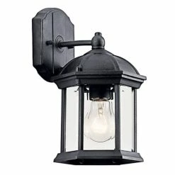 Cheap 🌟 Kichler Lighting Barrie 100W 1-Light LED Outdoor Wall Sconce in Black 🎉