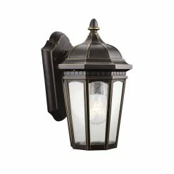 Deals 👍 Kichler Lighting Courtyard 11 in. 100W 1-Light Medium Lantern in Rubbed Bronze 😍