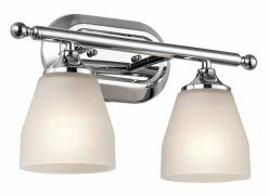 Cheap 🎉 Kichler Lighting Ansonia 2-Light Bath Light Fixture in Polished Chrome 👍