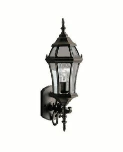 New ⭐ Kichler Lighting Townhouse 7-1/2 in. Width 100 W 1-Light Medium Lantern in Black 💯