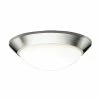 Best deal 🥰 Kichler Lighting Ceiling Space 75 W 2-Light Medium Flush Mount Ceiling Fixture in Brushed Nickel 😀 -Kichler Lighting shop Query 866