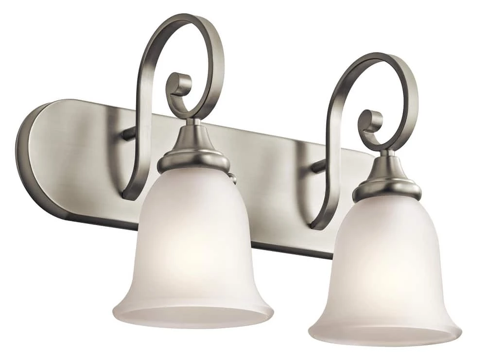 Deals ๐งจ Kichler Lighting Monroe 100W 2-Light Medium Base Vanity Light in Brushed Nickel ๐คฉ 3 Deals ๐งจ Kichler Lighting Monroe 100W 2-Light Medium Base Vanity Light in Brushed Nickel ๐คฉ