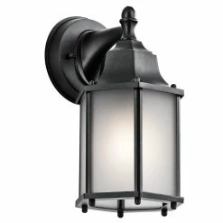 Buy ❤️ Kichler Lighting Chesapeake 60W 1-Light Wall Lantern in Black 🎁