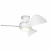 Best Pirce 🛒 Kichler Lighting Sola 67W 3-Blade Ceiling Fan in Matte White 😀 -Kichler Lighting shop Query 93