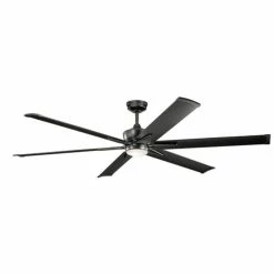 Wholesale 🎁 Kichler Lighting Szeplo Patio 17W 6-Blade LED Ceiling Fan with 80 in. Blade Span in Satin Black 🌟