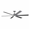 Deals 😉 Kichler Lighting Szeplo Patio 17W 6-Blade LED Ceiling Fan with 80 in. Blade Span in Weathered Steel Powder 🧥 Coat 🥰 -Kichler Lighting shop Query 945