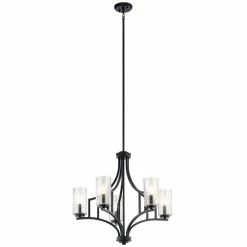 Budget 🎉 Kichler Lighting Vara 60W 5-Light Chandelier in Distressed Black ⭐