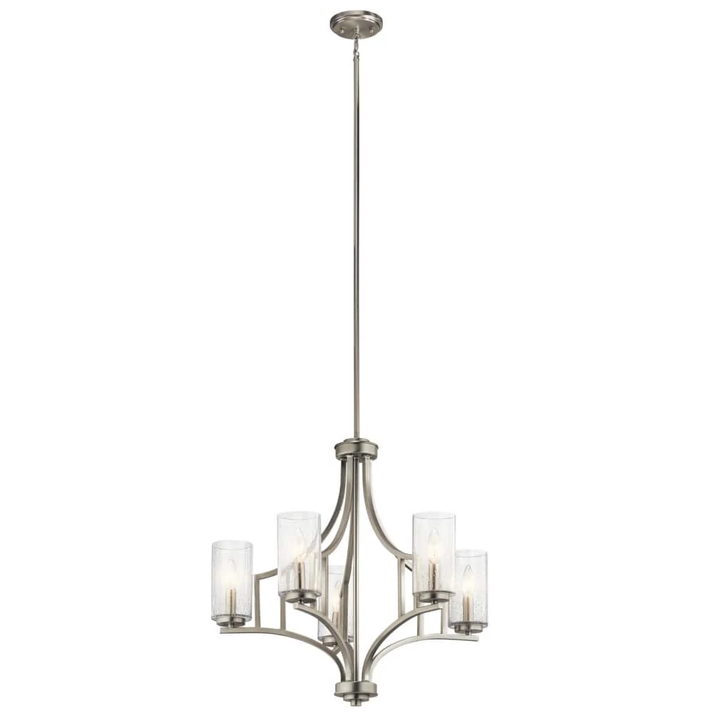 Deals π Kichler Lighting Vara 60W 5-Light Candelabra E-12 Incandescent Chandelier in Brushed Nickel π 3 Deals π Kichler Lighting Vara 60W 5-Light Candelabra E-12 Incandescent Chandelier in Brushed Nickel π