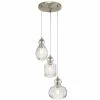 New 😀 Kichler Lighting Riviera 75W 3-Light Medium E-26 Incandescent Pendant in Brushed Nickel 🛒 -Kichler Lighting shop Query 950