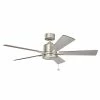 Best deal 🔥 Kichler Lighting Bowen™ 52 in. 5-Blade Ceiling Fan in Brushed Nickel 🤩 -Kichler Lighting shop Query 96