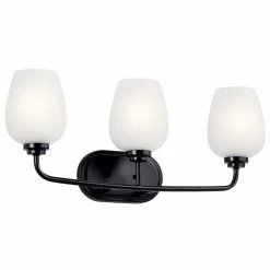Flash Sale 🥰 Kichler Lighting Valserrano™ 75W 3-Light Medium E-26 Incandescent Vanity Fixture in Black 😉
