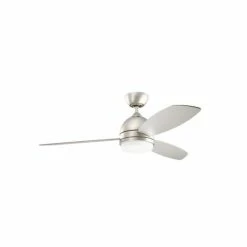 Best Pirce 😀 Kichler Lighting Vassar™ 55W 3-Blade Ceiling Fan with 52 in. Blade Span in Brushed Nickel ⭐