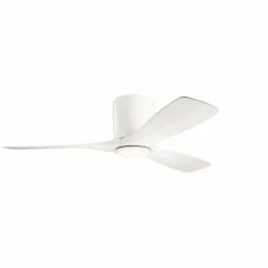 Outlet 🧨 Kichler Lighting Volos 57W 1-Light 3-Blade LED Ceiling Fan in Matte White ❤️
