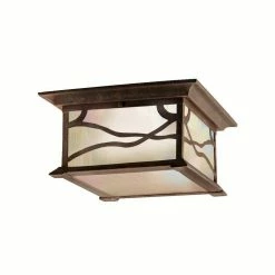 Brand new ✨ Kichler Lighting Morris 60W 2-Light Medium E-26 Incandescent Outdoor Ceiling Fixture in Distressed Copper ✔️