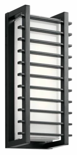 Cheapest 😍 Kichler Lighting Rockbridge™ 60W 2-Light LED Outdoor Wall Sconce in Black 🤩