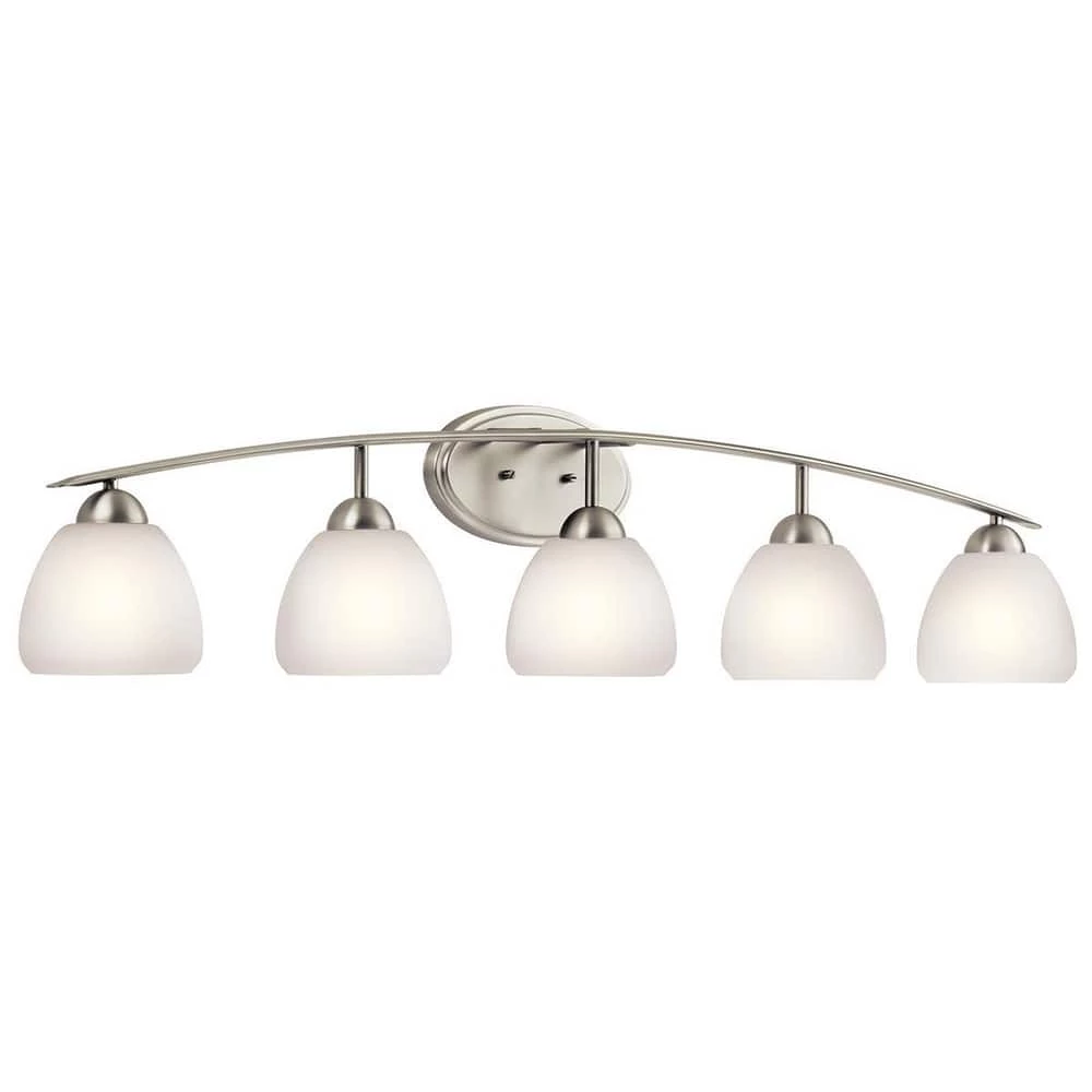 Deals โญ Kichler Lighting Calleigh 5-Light 100W Bath Light in Brushed Nickel ๐งจ 3 Deals โญ Kichler Lighting Calleigh 5-Light 100W Bath Light in Brushed Nickel ๐งจ